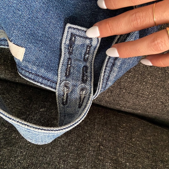 7 for all mankind denim corset styler dress size L - Picture 6 of 6